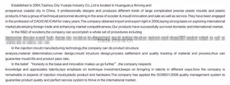 ZOOMER E-scooter plastic parts, frame body