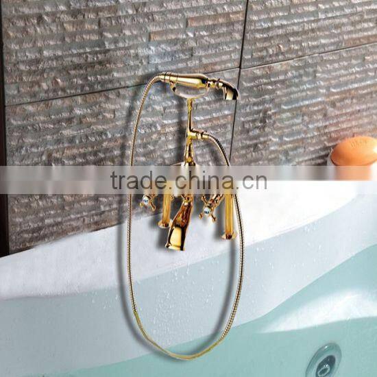 Classical Gloden Brass Bathtub Shower Mixer Water Taps