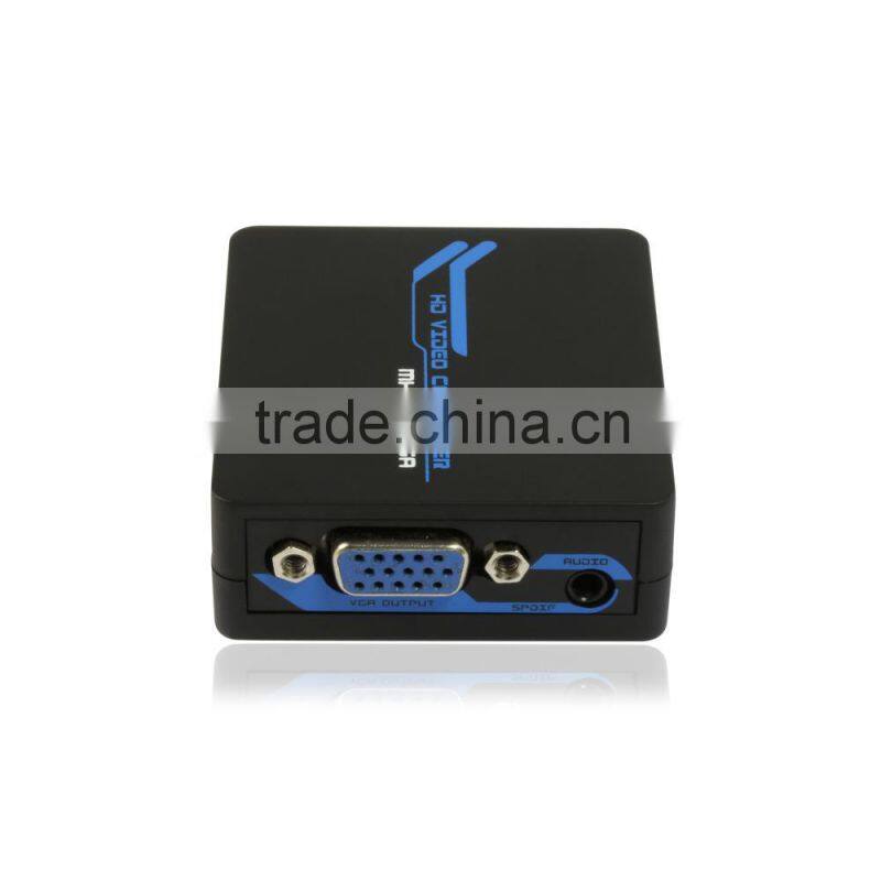 New arrival MHL To VGA + 3.5mm AUDIO/SPDIF Mini Converter, with micro usb to micro usb power cable, factory supply