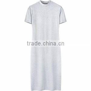 Cultivate one's morality dress female long T-shirt with short sleeves dress after casing head split package hip skirt