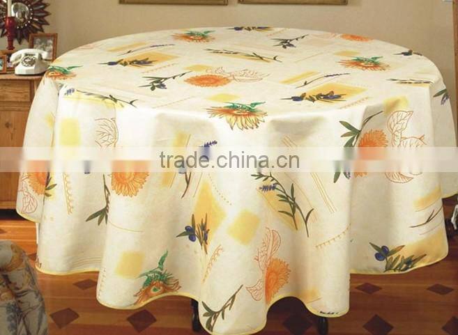 2015 best sale 100% polyester transfer printing Table cloth