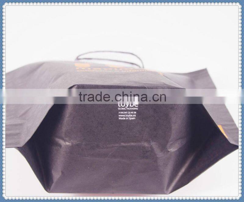 2016 New design popular kraft paper bag eco friendly & economic with twisted patch handle