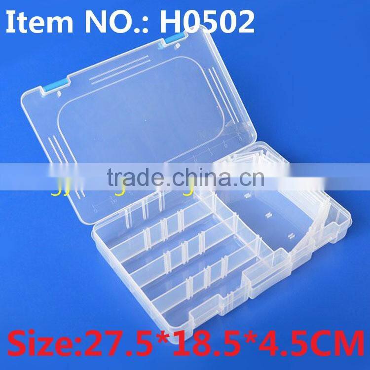H0412 27.5*18.5*4.5Cm Multipurpose Plastic Box Fishing Tackle Box
