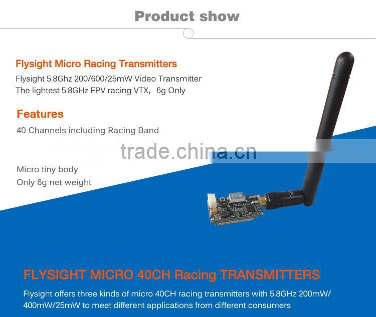 Flysight latest micro TX525 25mW 5.8ghz 40ch video transmitter