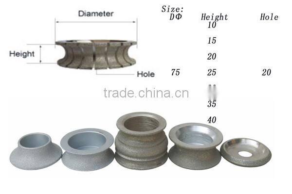 New 60# Coarse Diamond Brazed Grinding Wheels Disc for glass Stone Marble