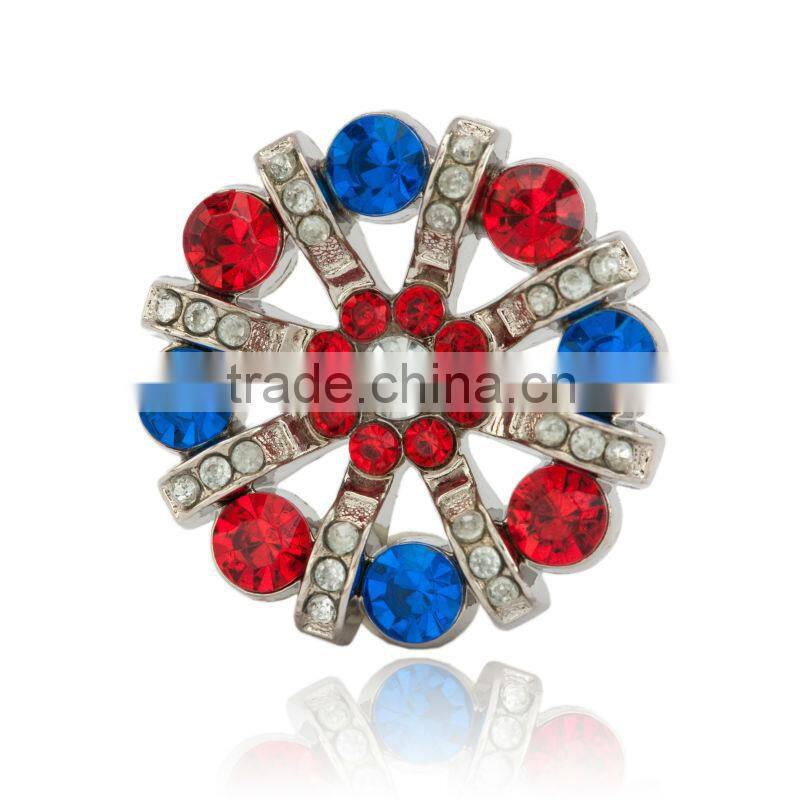 Wholesale Large Plastic Button with Rhinestone