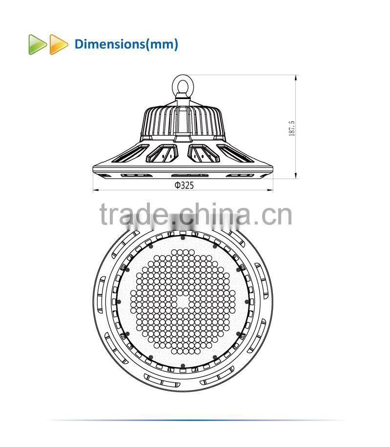 120W LED UFO Highbay with EU Standard Plug and 1.5 Meter Wire