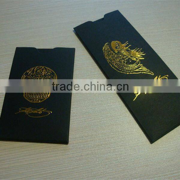 Luxury customized black cardboard envelope
