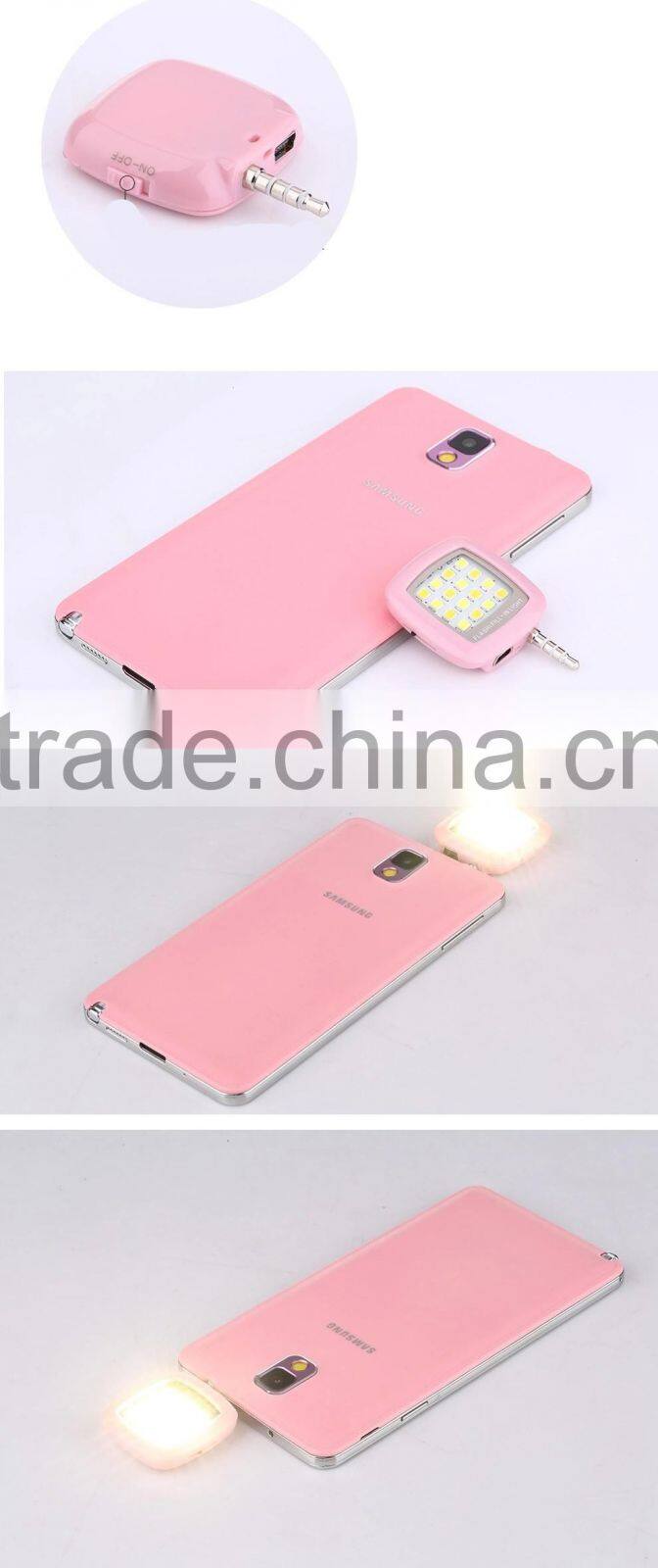 Factory wholesale Mini 16 LED Night Using Selfie Enhancing Dimmable Flash Led Light Smartphone