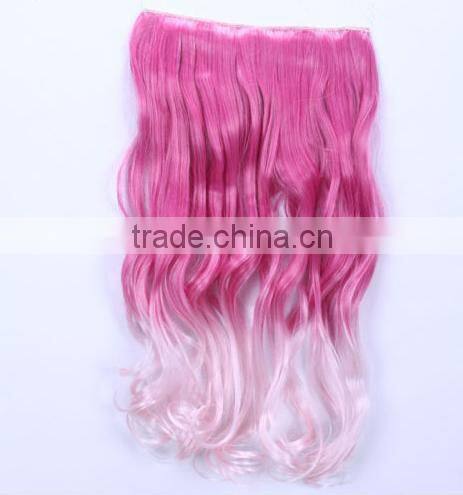 Cheap synthetic Long kinky curls Gradient hair piece N464