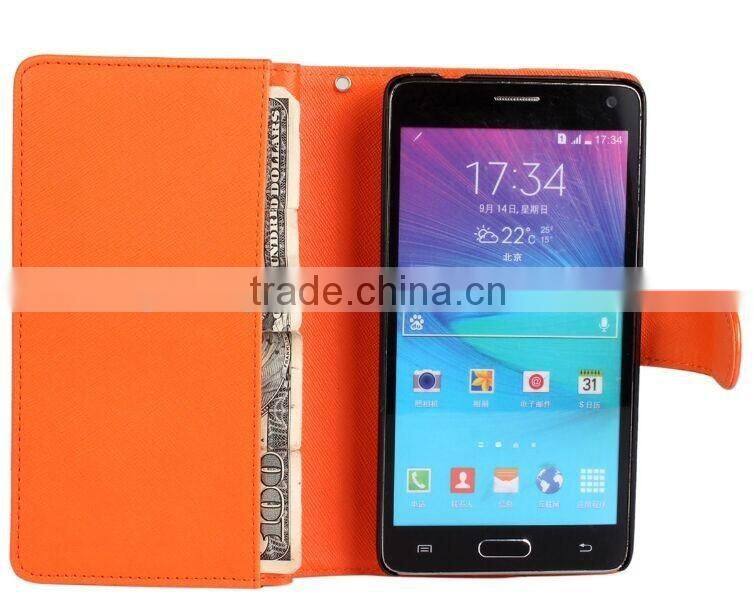 2015 Wallet PU Leather Case for Samsung N9100 note 4