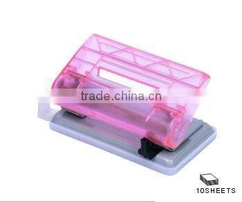 pink transparent 2 hole paper punch