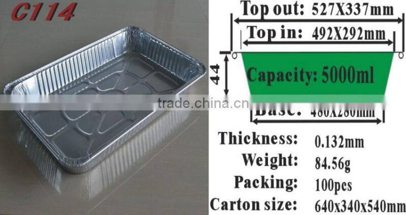 21 inches food packing aluminium foil pan C114