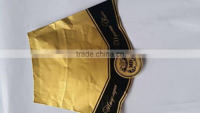 customized printed wine champagne bottle neck label