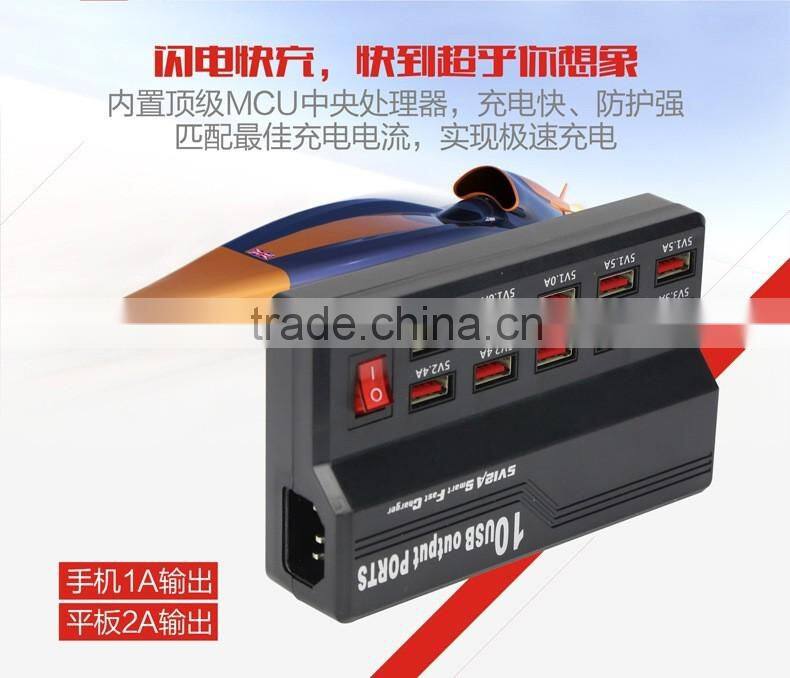 Factory supplier combo USB 2.0 High Speed 10 Ports HUB For Laptop PC/ 10 ports usb 2.0 hub for multi usb device