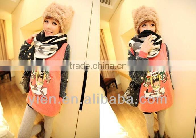 Flag Knitted Scarf , Autumn And Winter Flag Princess Scarf