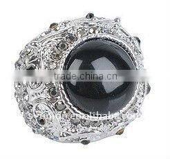 Fashion black artificial diamond rings