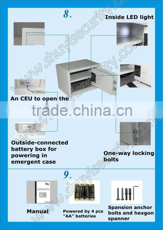 2013 new product LCD digital laptop hotel safe box/security safe