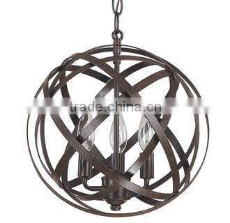 Russet Axis 3 Light Full Sized Globe Pendant