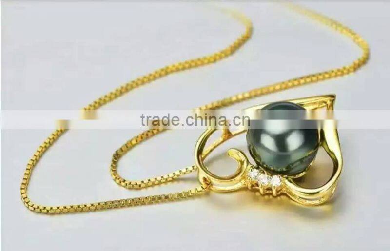 Fashionable zircon natural freshwater pearl jewelry set 925 silver