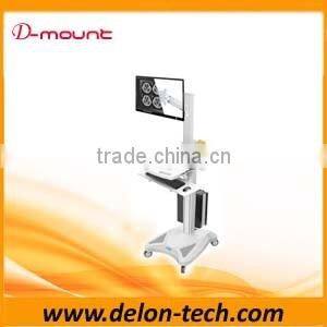 gas spring monitor floor stand movable LCD TV Cart LED Trolley