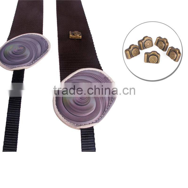 Factory supply LYNCA LM series fashion colorful camera shoulder strap with lens coffea pattern