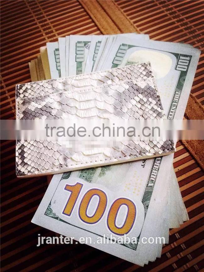 Luxury custom credit card holder wholesale python leather business card holder