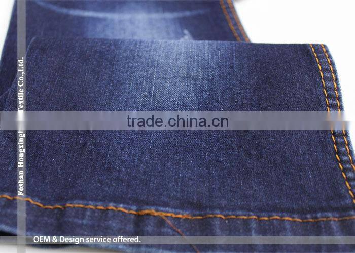 NO.A2113 Indigo denim 99% cotton 1% spandex knitted fabric buy fabric from china