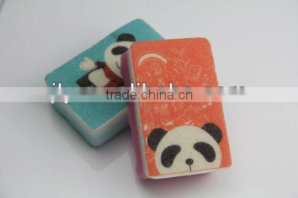 Printed Non-Scratch Scouring Kitchen Cleaning Sponge Pad