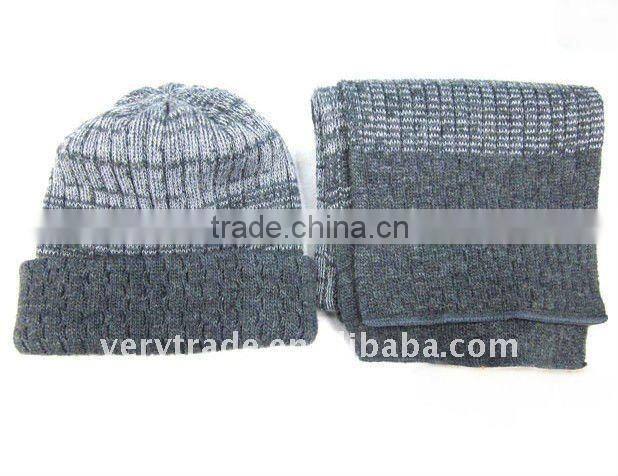 winter hat with scarf glove set