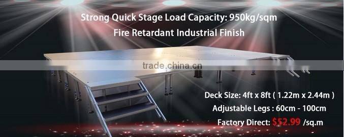 Outdoor event portable stage,modular stage, Concept stage,glass stage