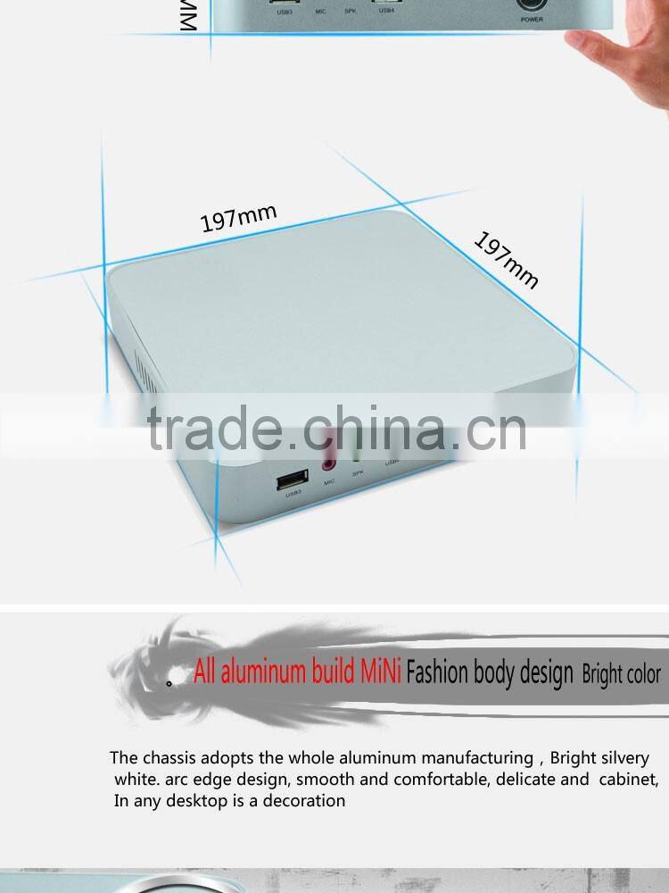 INTEL HD Graphics HTPC Desktop Case 6 USB Mini Computer