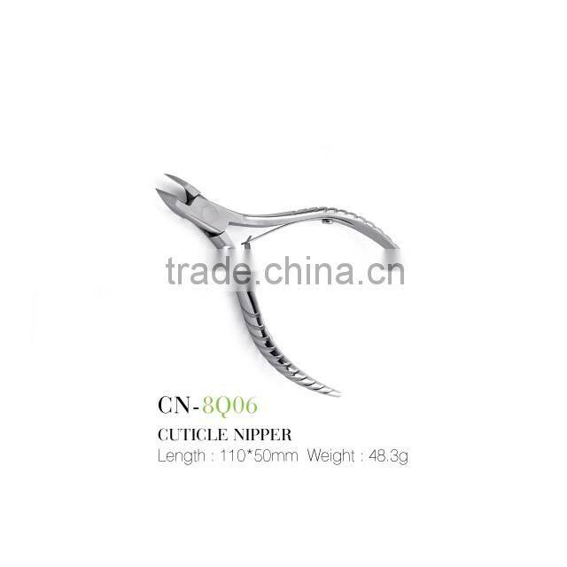 Durable stainless steel mirrored cuticle nipper