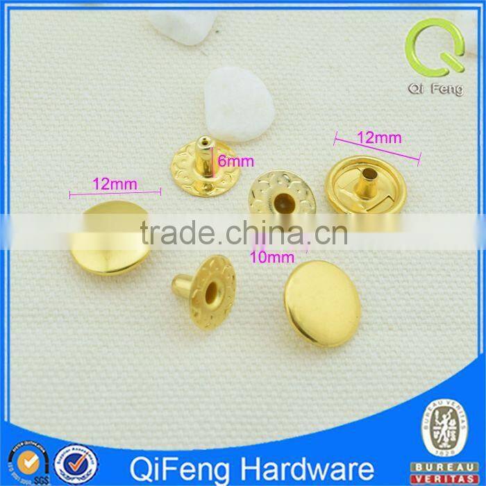 rivets for clothes low price shiny gold high quality button