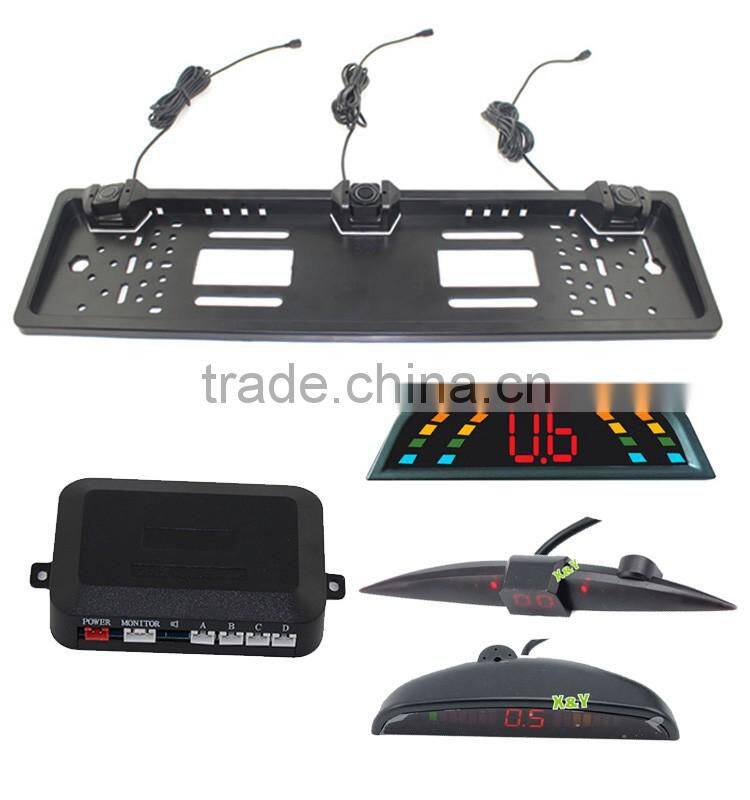 led car parking sensor ,new design License Plate Frame parking sensor,reverse radar XY-5202L