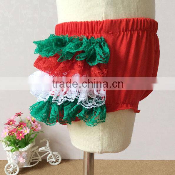 Hot Sale Girls Bloomer Soft Cotton Baby Bloomer Lace Ruffle Diaper Cover For Kids