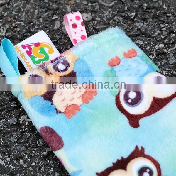2016 Winter new style digital print owl pattern polyester drool pad