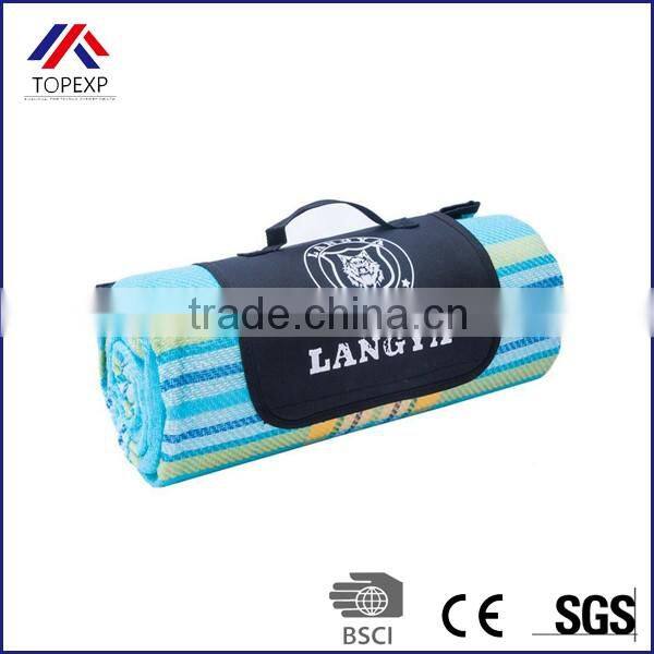 Pocket Picnic Blanket Polar Fleece Blanket For Travel