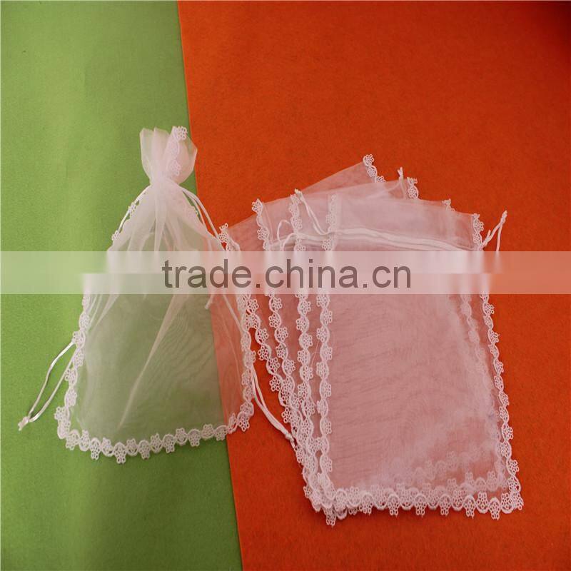 Wholesale personalized lace organza gift bag jewelry pouch