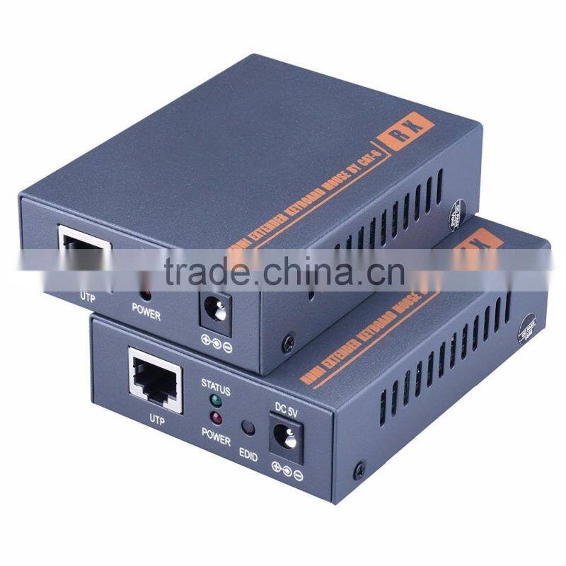 Support copy EDID and KVM/usb function 3D hdmi transmitter extender 60m over cat6
