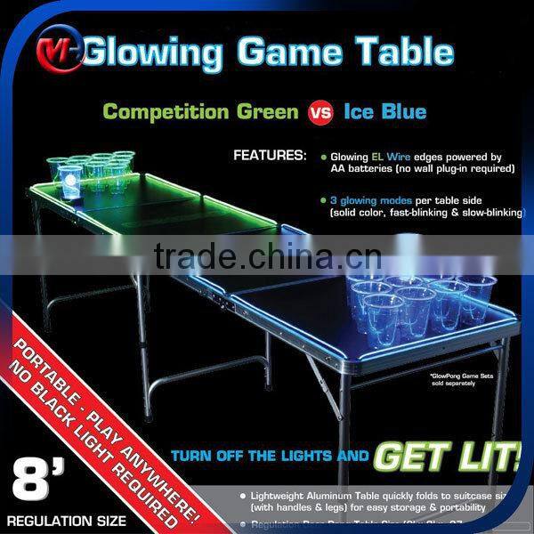 Direct factory customs design aluminum folding beer pong table