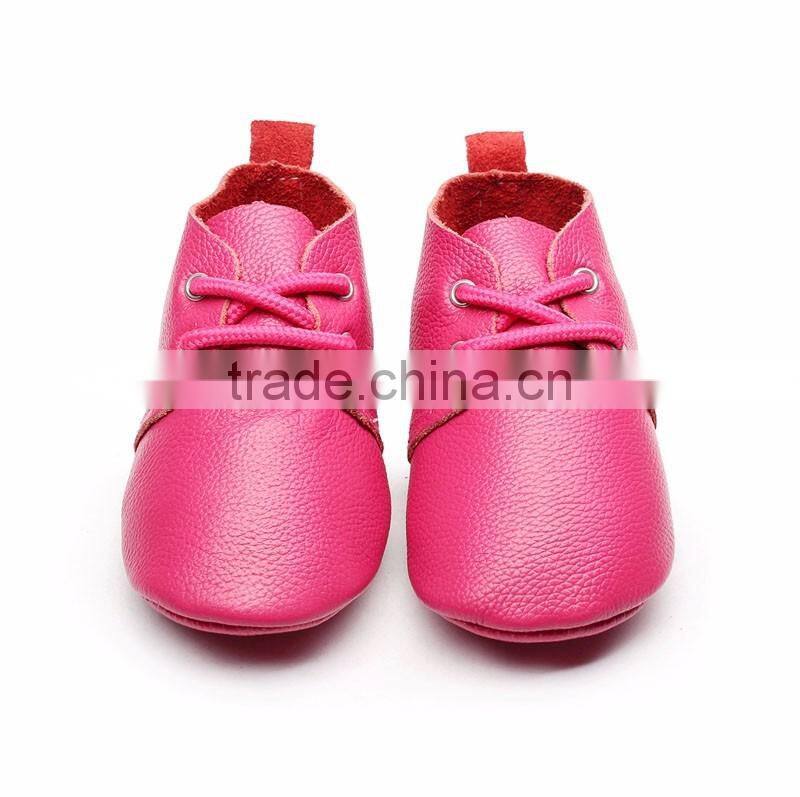 Top quality genuine leather baby oxford shoes wholesale soft sole baby shoe moccasins