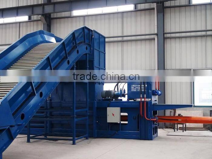 PLC control full automatic hydraulic waste paper cardboard baler
