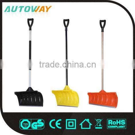 blue long handle,double handle snow shovel