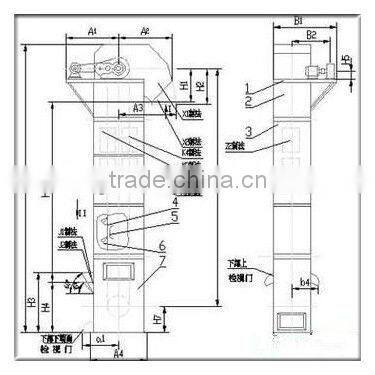 Heavy duty international hot selling bucket elevator made in China