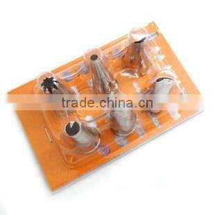 6pcs Cake Decorating Mouth Nozzles set /6pcs Cake Decorating piping Mouth set /6pcs Flower Decorating Mouth Tool set