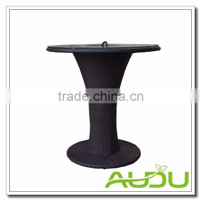 Audu Contemporary Bistro Set /Black Armless Rattan Bistro Set