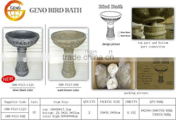 Clay Bird feeder for garden decor