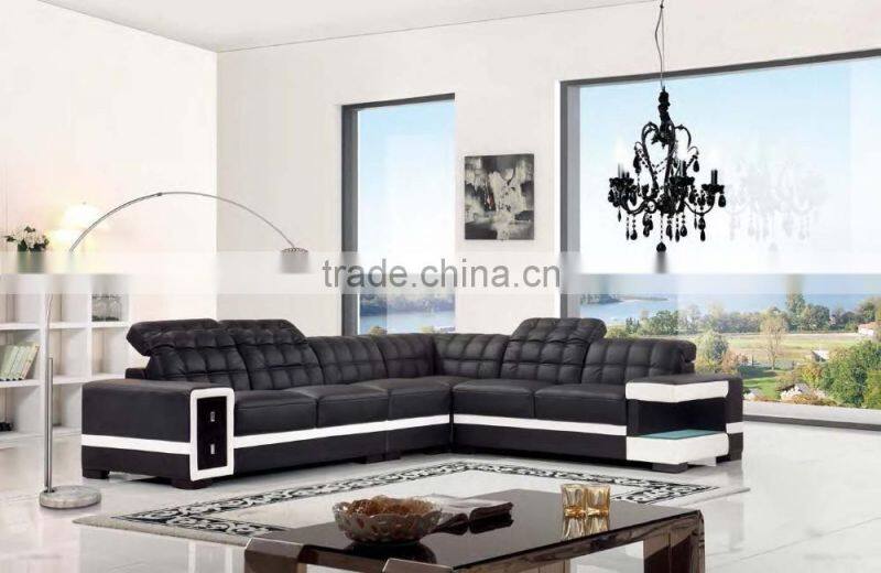 Bisini Black Modern Latest Design Living Room Sofa