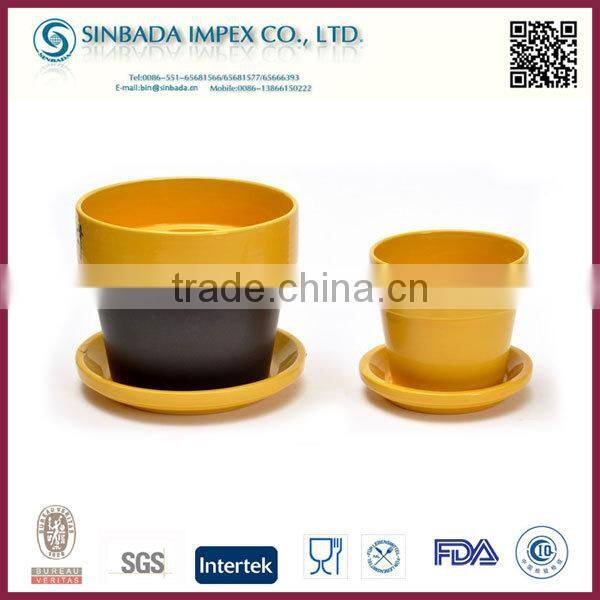 Coloful cheap new design small ceramic flower pot